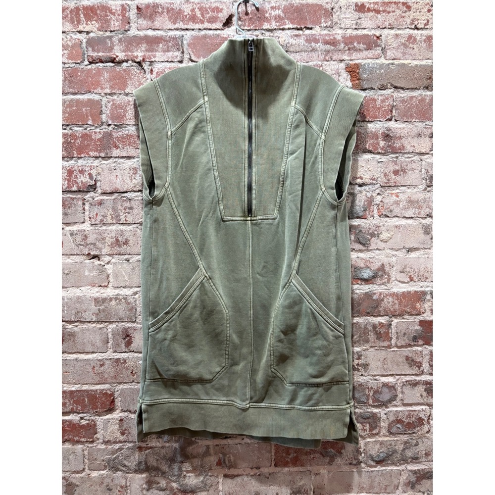 Daily Practice by‎ Anthropologie Meru Zip-Front Mini Dress Green Medium - Picture 6 of 10